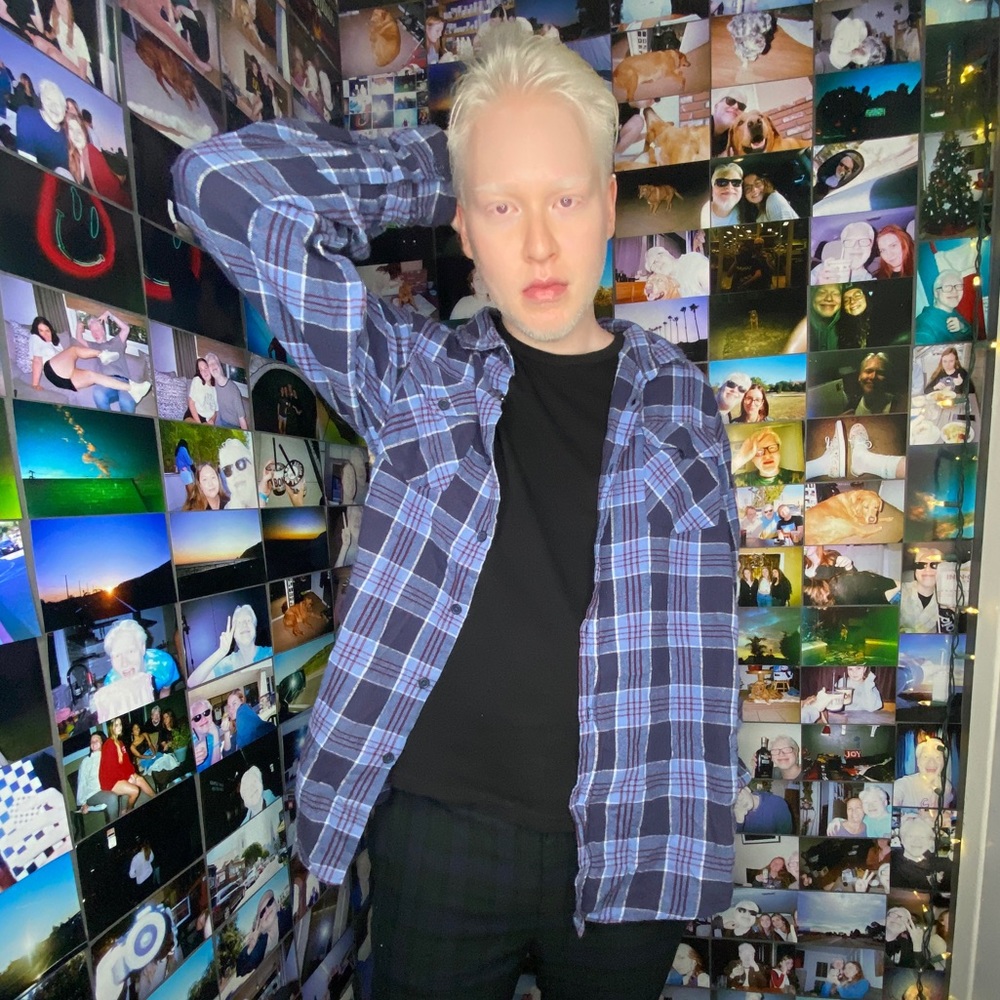 Men’s blue flannel